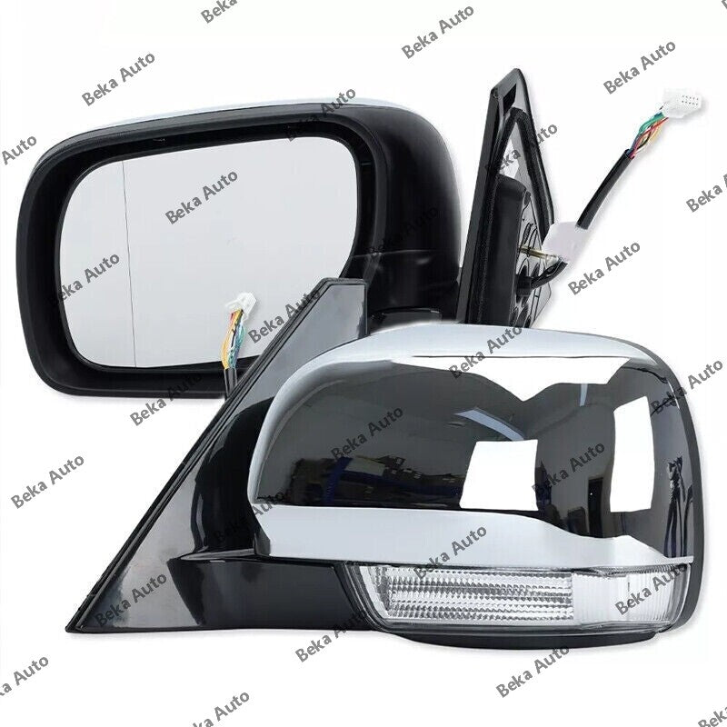 1 piece for Mitsubishi Pajero Montero 2006 - 21 Left door mirror with light chrome trim