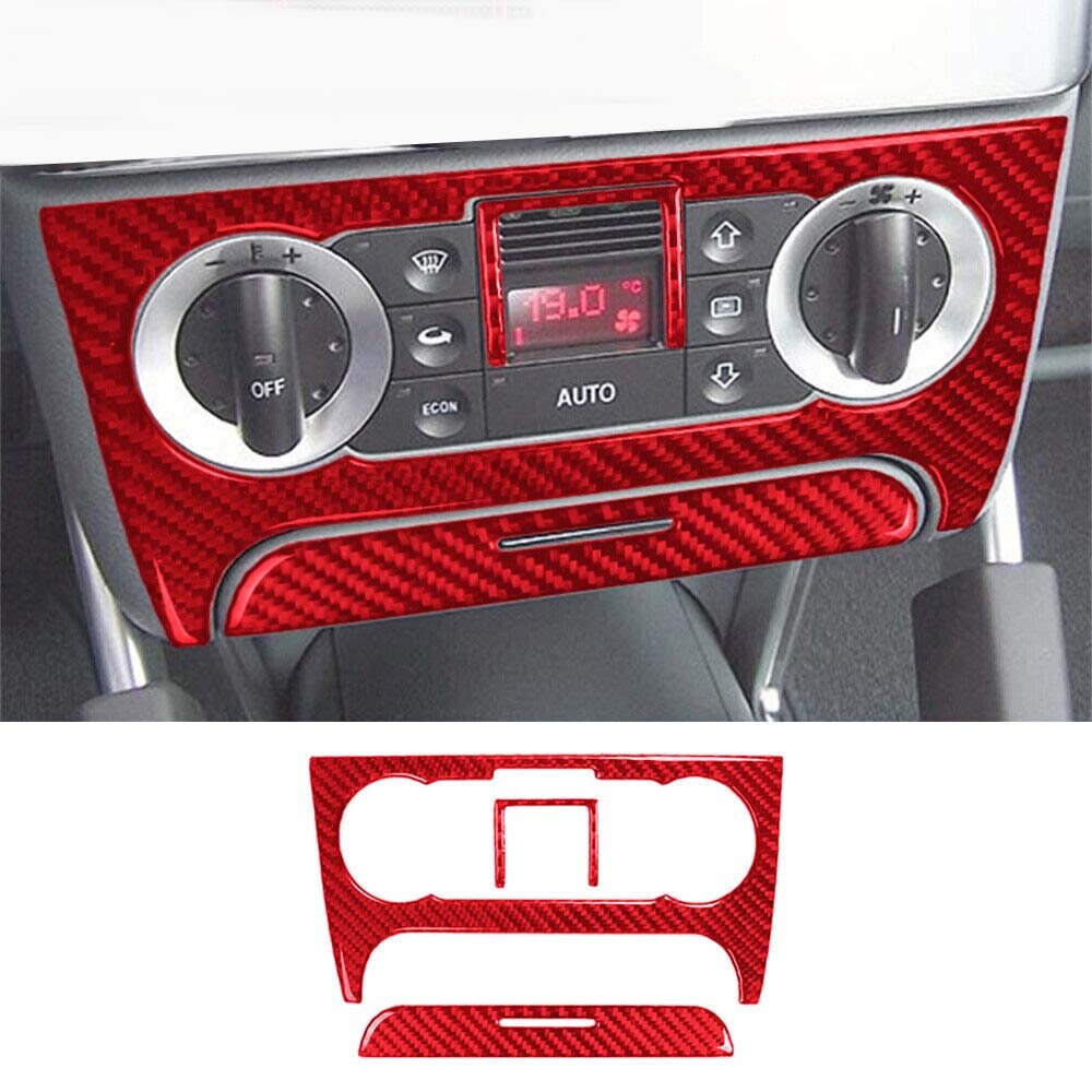 2001-06 Red Carbon Fiber Central Air Condition Panel Trim for Audi TT 8N