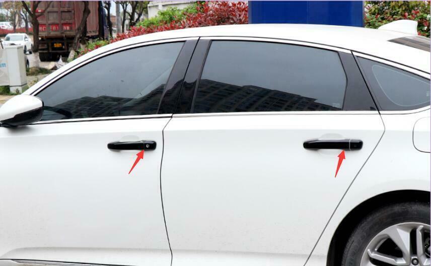 8P Gloss Black for Smart Side Door Handle Cover Trim for Honda Accord 10th 2018-2022