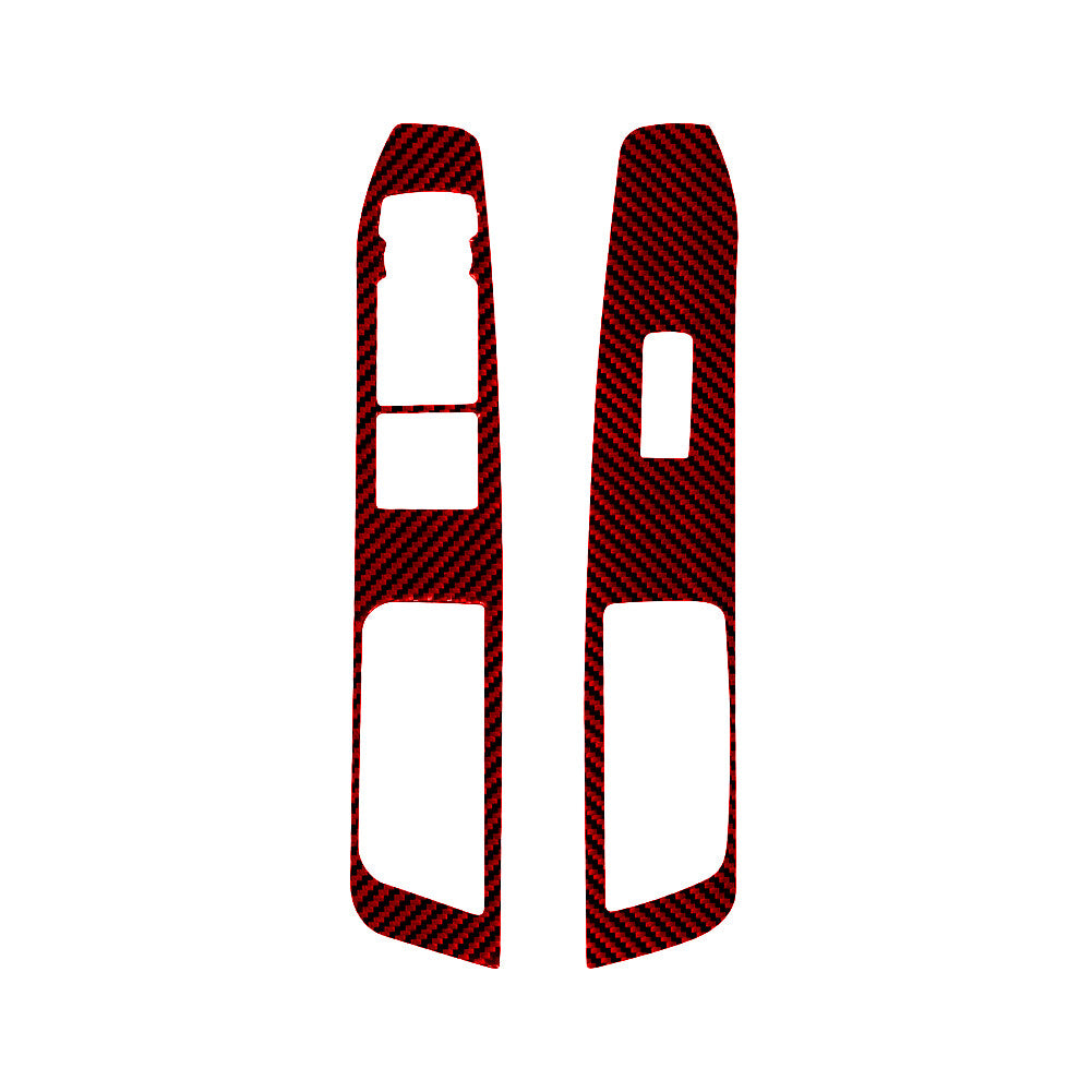 Red Carbon Fiber Front Lift Switch Panel Cover Trim for Ford Explorer 2020-2023