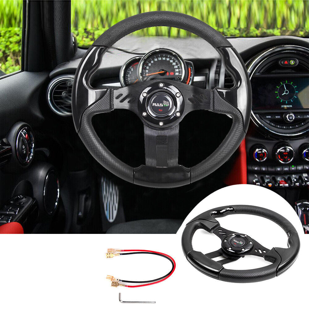 13 Racing Steering Wheel with Hub Adapter for 84-04 for Ford for Mustang Non-GT