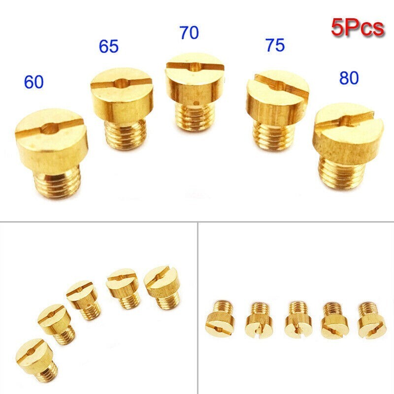 5 Carburetor Jets 60/65/70/75/80 For Motorized Bike Racing Carb 50cc/60cc/80cc
