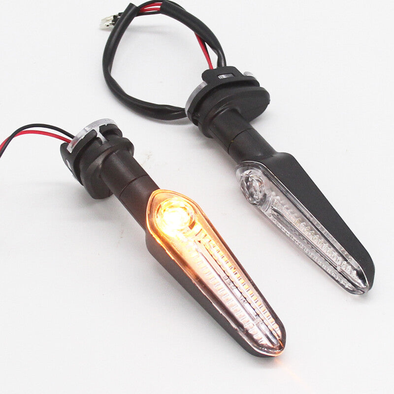 1 pair of 12-volt motorcycle/scooter turn signal indicator lights, amber color