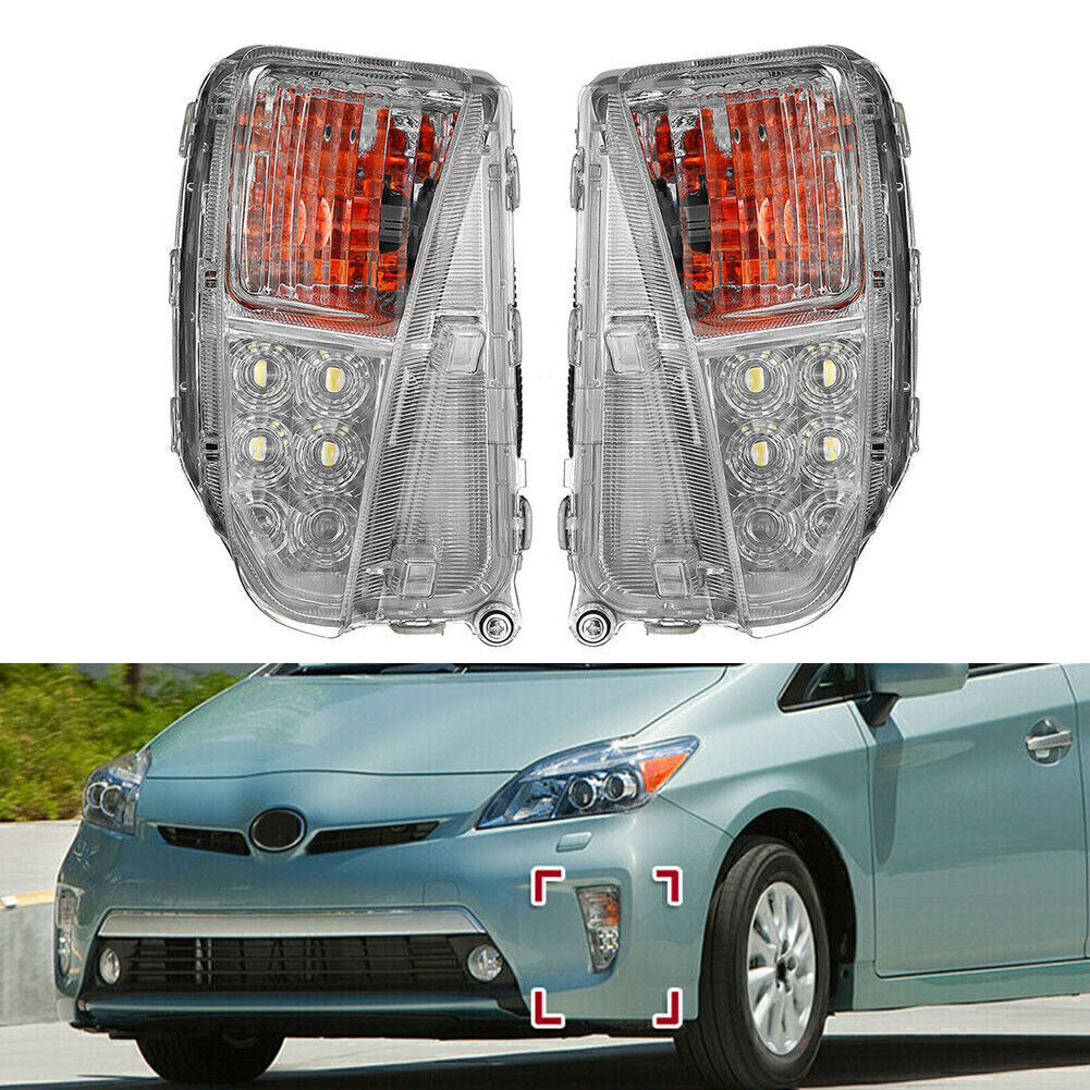 LED Front Fog Lamp Light Left Right Set for Toyota Prius 2012 2013 2014 2015