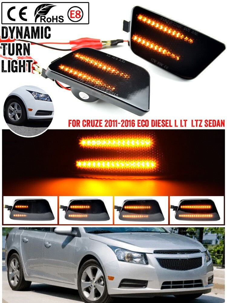 Dynamic Side Marker Light Turn Signal Light for Chevrolet for Cruze Sedan L LT LTZ