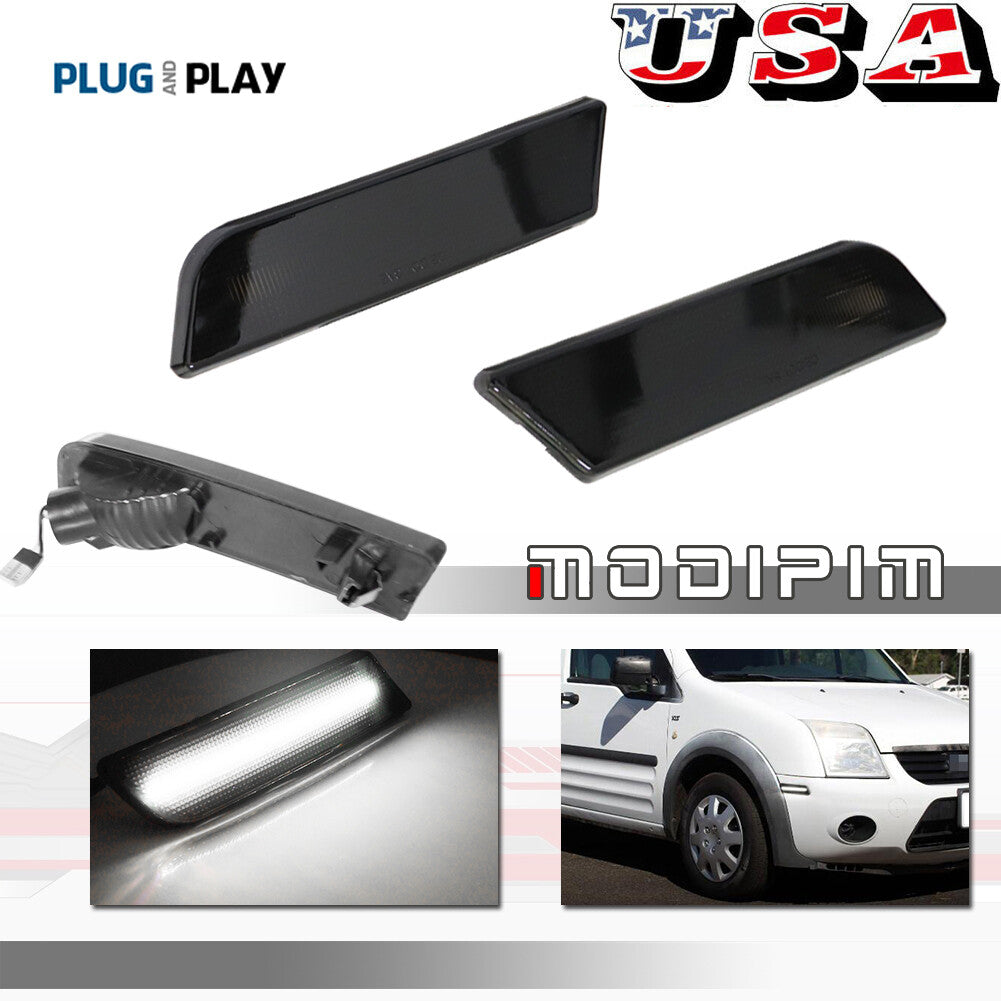 European-style white LED side marker signal light kit for Ford Transit Connect 10-13