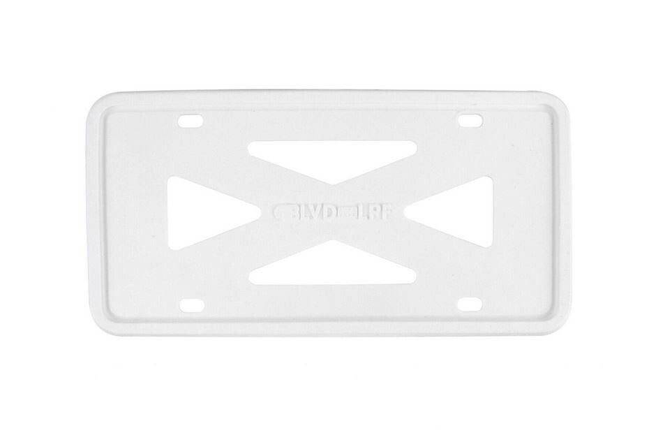 White silicone license plate frame cover cap rear boot for Chrysler