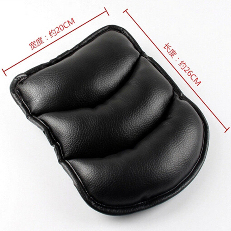 Car Black PU Armrest Center hand armrest cover Console Pad Cushion Support Box