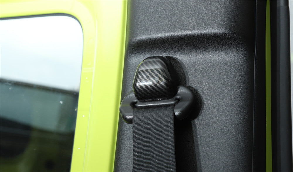 2¡Á Carbon Fiber ABS for Seat Safety Belt Buckle Cover Fit for Suzuki for Jimny 2019-2022