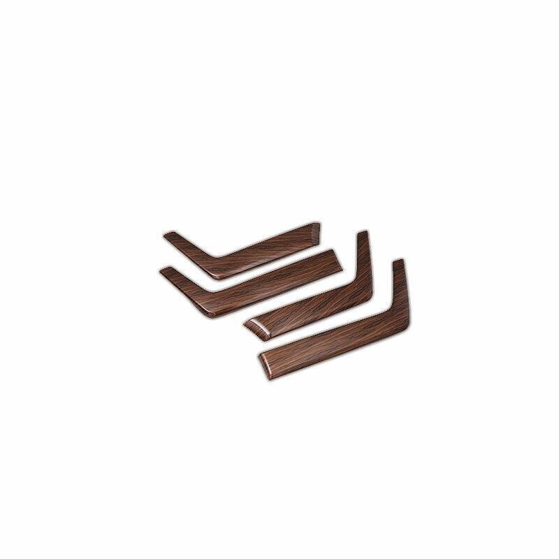 Dark Wood Grain Interior Door Armrest Panel Cover 4pcs for Toyota RAV4 2019-2023