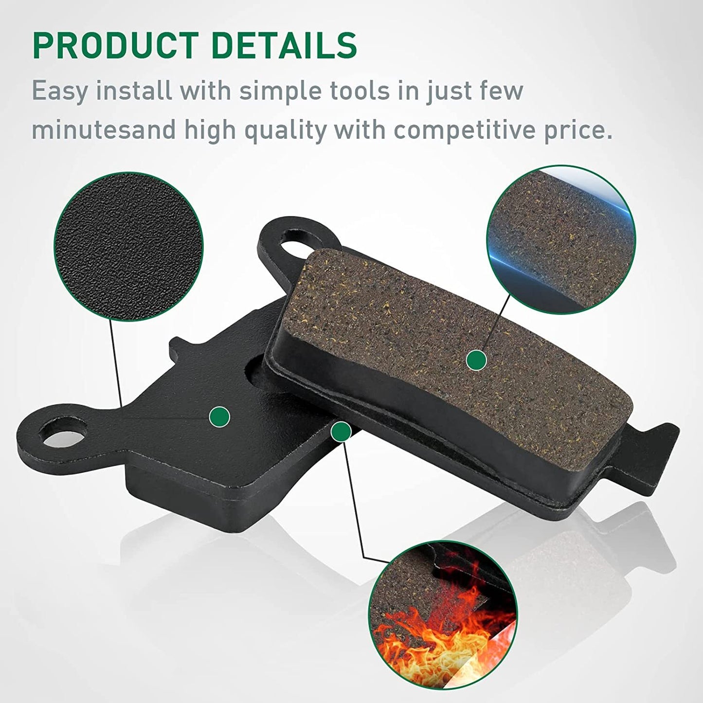 Brake Pads for DRZ400 DR-Z 400 DR-Z400 2000-2009 DR-Z400 SM DRZ400SM DR-Z 400SM