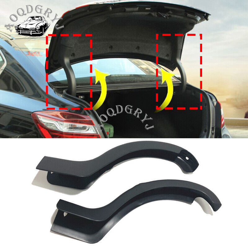 Black Trunk Arm Hinge Cover Garnish Fit for Honda Accord 4DR sedan 2014-2017 2pc