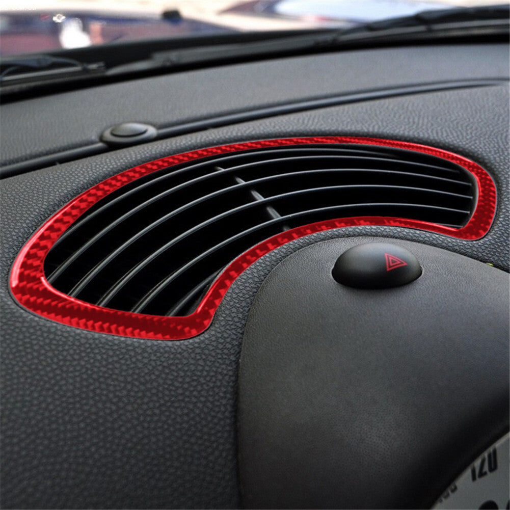 Red Carbon Fiber Central Air Outlet for MINI Cooper for MINI Cooper 2007-2011