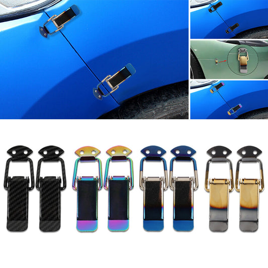 2Pcs Quick Release Car Bumper Buckles Fasteners Trunk Fender Bumper Multicolor L