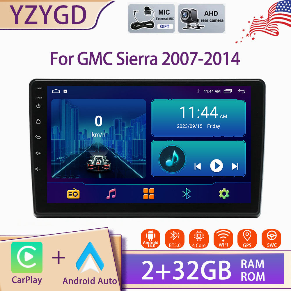 Android Auto Carplay for GMC for Sierra 2007-2014 Car Stereo Radio GPS Player Screen