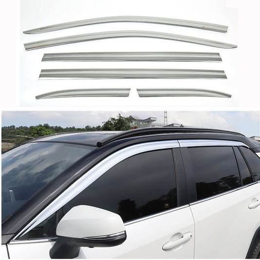 Fit For Highlander 2022-2024 Chrome Side Window Visor Vent Shades Sun Rain Guard
