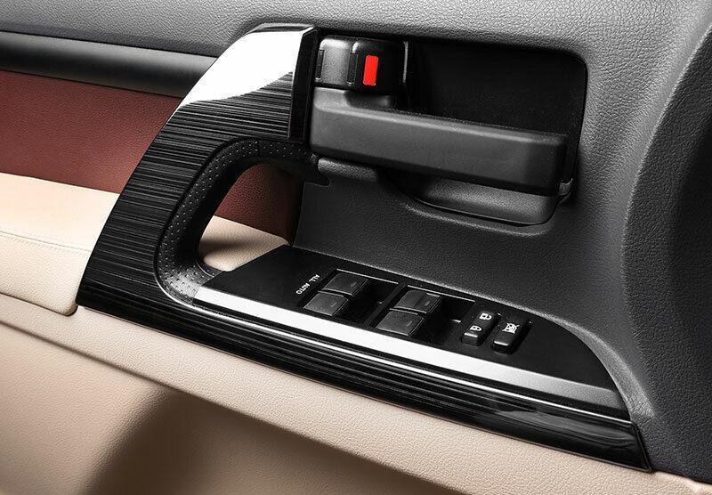 Black Titanium Inner Door Armrest Strip Trim for Toyota for Land Cruiser 2008-2021