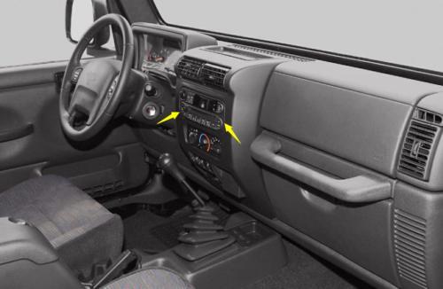Fit for Jeep for Wrangler TJ 1997-2006 Bright Blue Center Console Radio Bezel Trim