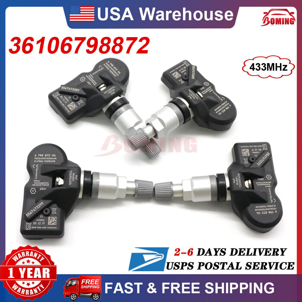 for BMW 2 3 4 5 6 7 Series X1 Z4 for Mini New 4pcs TPMS 6798872 TIRE PRESSURE SENSOR