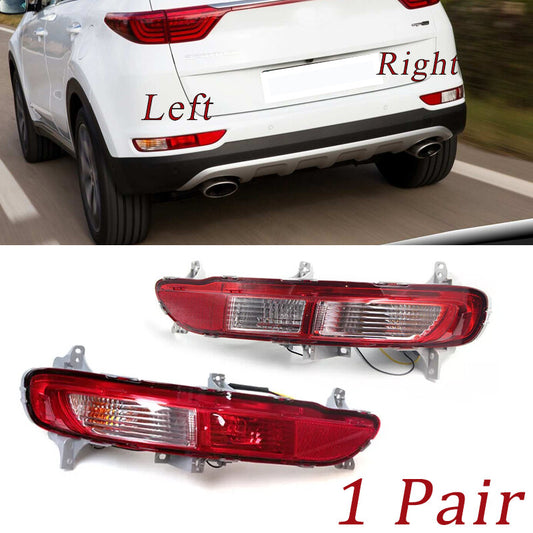 A pair of LED rear bumper taillights for the for Kia K5 Sportage 2016, 2017, and 2018 models.