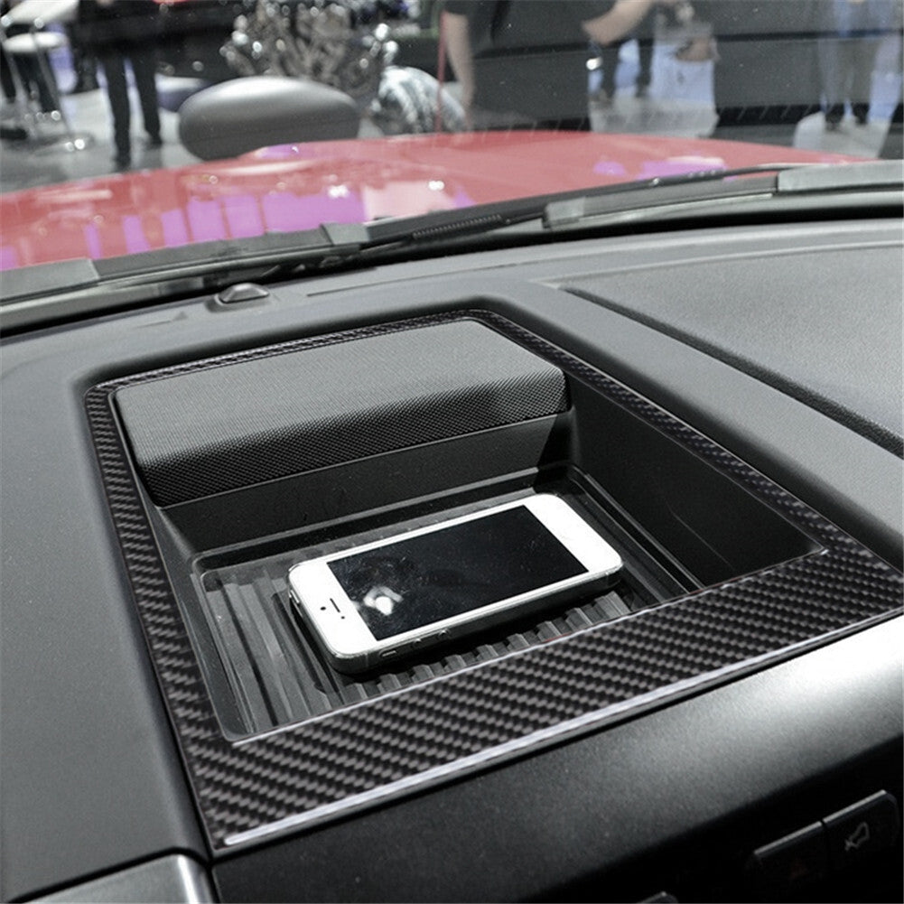 Carbon Fiber Interior Dashboard Storage Box Panel Trim Cover for Ford F-150 2015