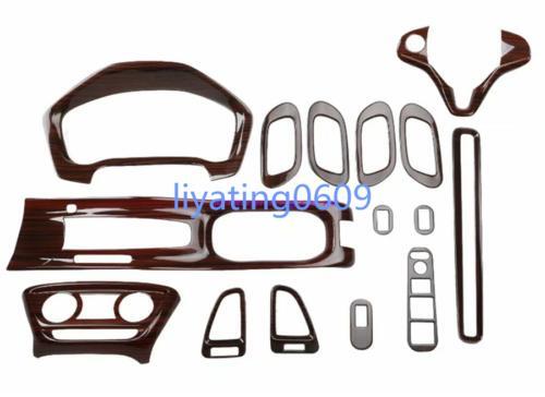 15-piece mahogany interior trim kit for Honda Vezel 2015-2020