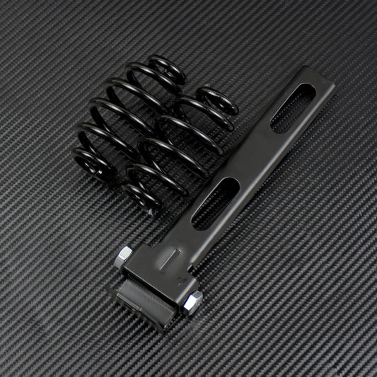 3 Black Solo for Seat Spring + Bracket Mounting Fit for Harley for Yamaha Racer Bobber