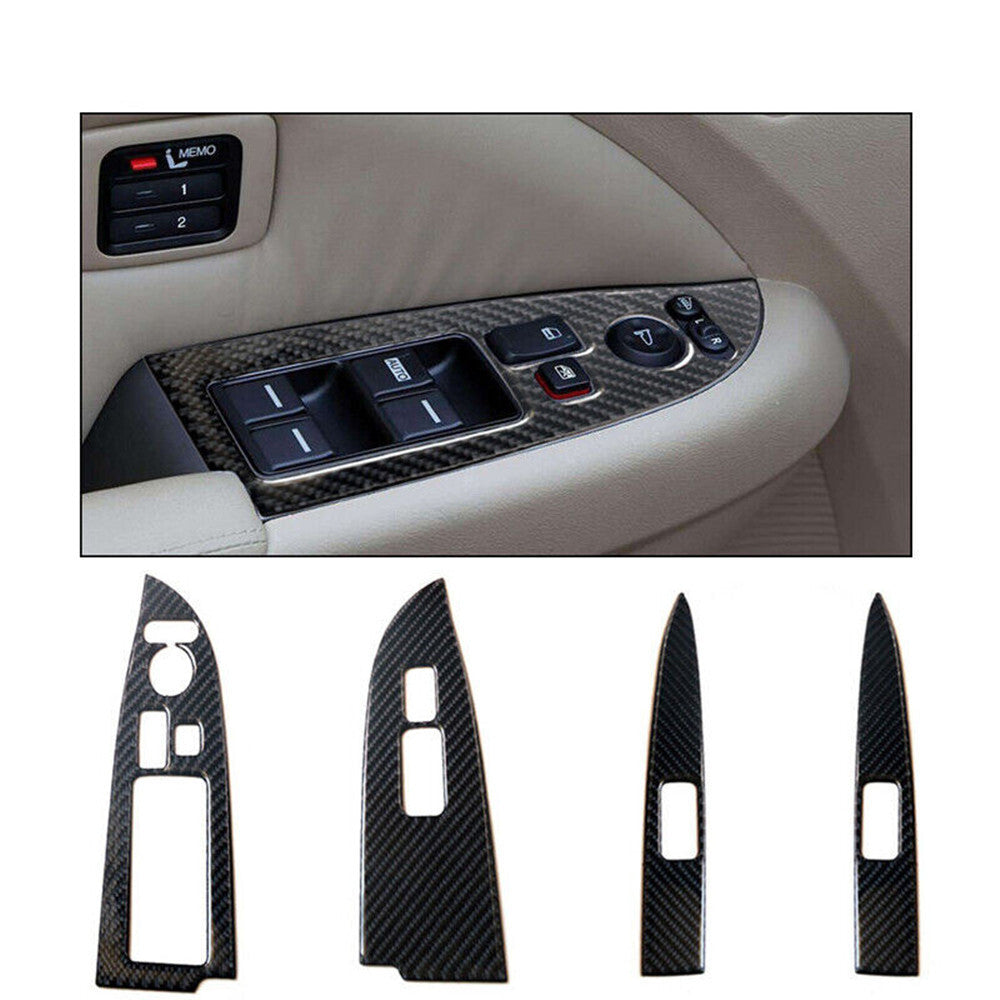 Carbon Fiber Interior Full Set Console Trim Cover Kit for Honda Odyssey 2005-10