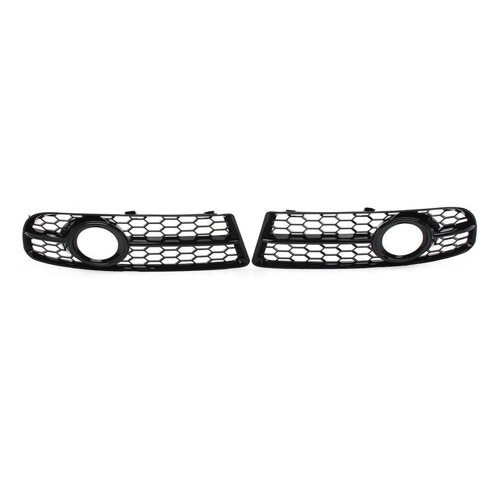 2x Bumper Honeycomb Mesh Fog Light Grille Cover for Audi A4 B7 S4 05-08