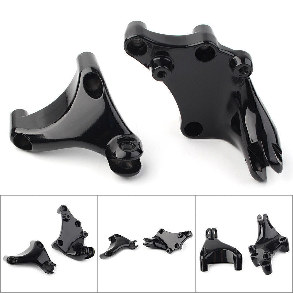 Fit for Harley Sportster XL1200C Custom Rear Passenger Footrest Mount Bracket Black