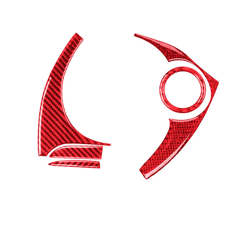5Pcs Red Carbon Fiber Dashboard Speedometer Cover Trim for Mazda CX-9 2016-2022