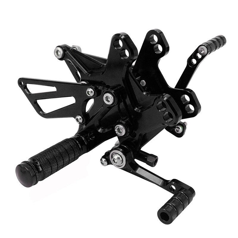 for Kawasaki ZX10R 2011-12-13-14-15-2016 CNC Adjustable Rearsets Footrests Black