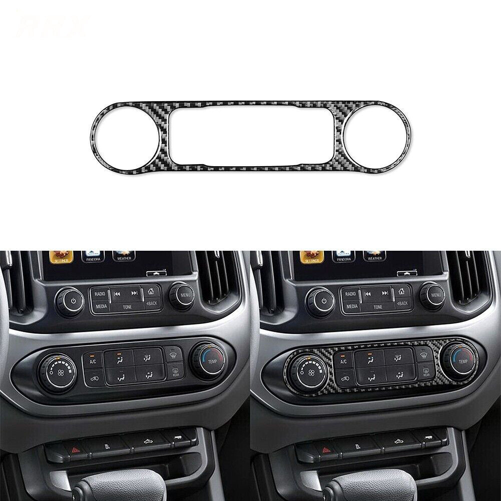 Carbon Fiber AC Air Conditioning Button Panel Cover Trim for Colorado for CANYON 15-22