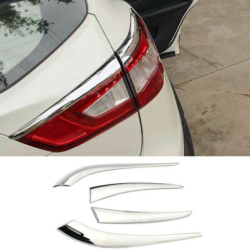for Nissan Rogue Sport 17-22 Chrome Rear Tail Light Eyebrow Strip Cover Trim 4X