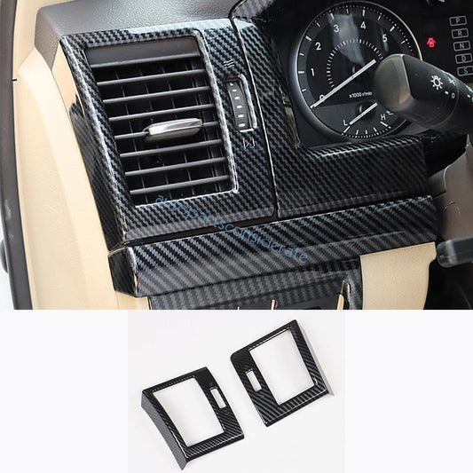 for Toyota for Land Cruiser 2013-21 Console AC LR Air Outlet Vent Trim Carbon Fiber