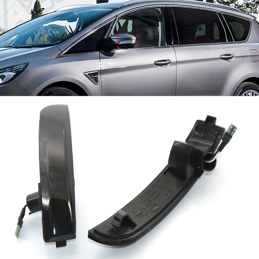 Dynamic LED Side Mirror Turn Signal Light for Ford Escape Kuga Ecosport ABS 2Pcs