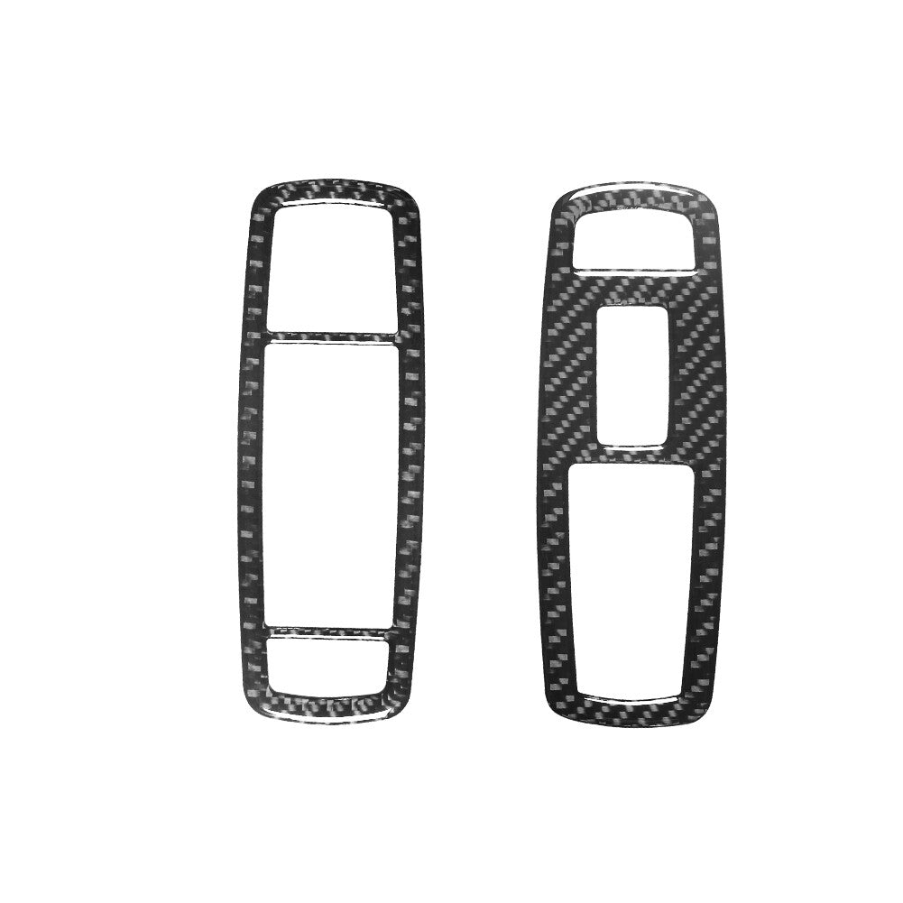 2X Carbon Fiber Front Door Door Control Cover Trim for Dodge Durango 2014-2020
