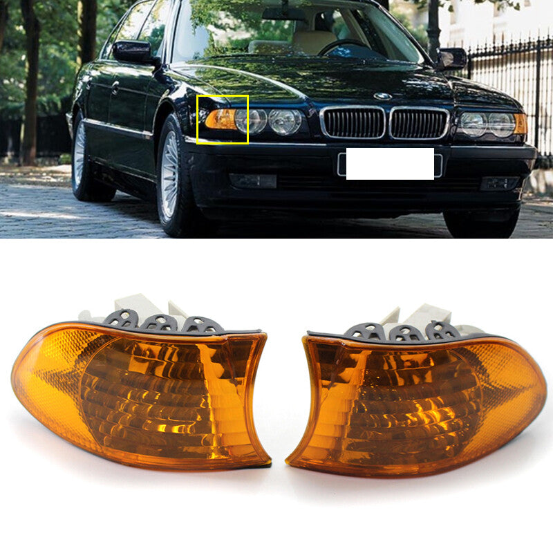 Suitable for BMW 50iL 740i 1998 - 2001, dual front turn signal corner light strip without bulbs.