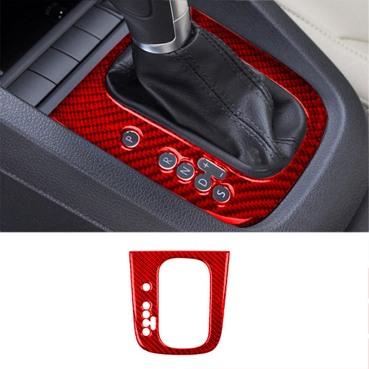 Red carbon fiber automatic gearshift for Volkswagen for Jetta Sedan 2011-2014
