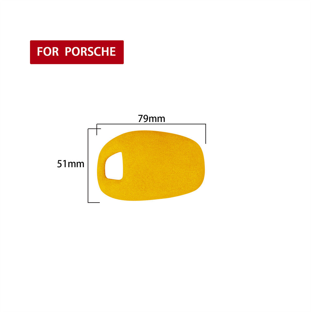 Suede Yellow Car Gear Shift Knob Trim for Porsche for Panamera 2017-2023 Accessories