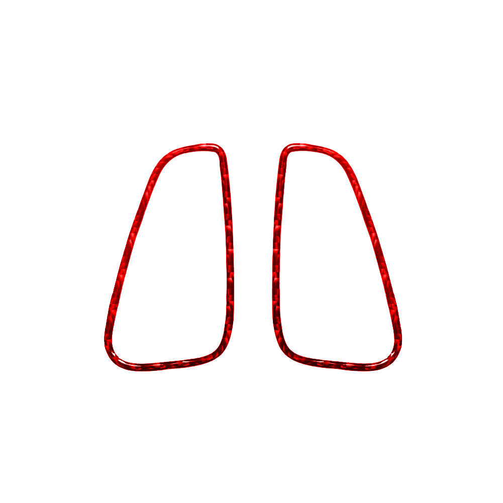 2x Red Carbon Fiber Side Air Vent Outlet Cover Trim for Chevrolet Camaro 2016-18