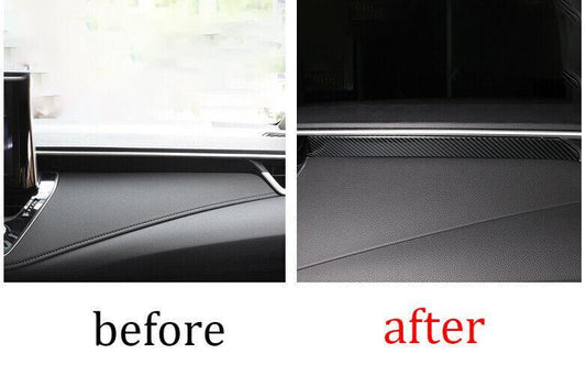 for Toyota for Corolla 2020-2023 Steel Carbon Fiber Center Console Dash Strip Trim