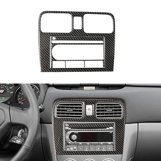 Carbon Fiber Center Air Outlet CD Panel Trim Cover for Subaru Forester 2005-2006