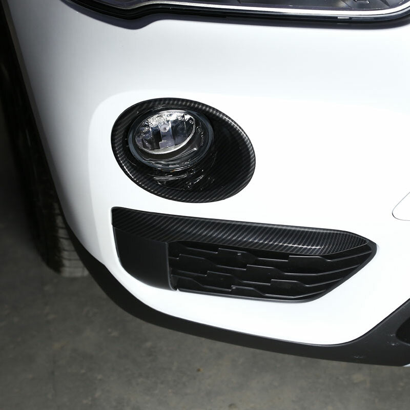 2pcs black for BMW X1 F48 2016-2019 Car Front Fog Light Lamp Cover Trim