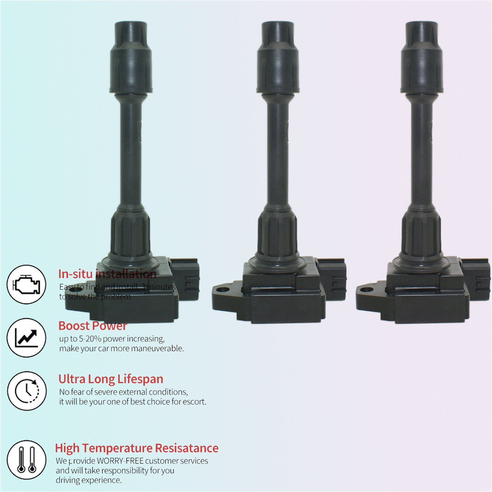 3pcs Ignition Coils for 2000-2001 for Nissan Maxima for Infiniti I30 V6 3.0L 22448-2Y007