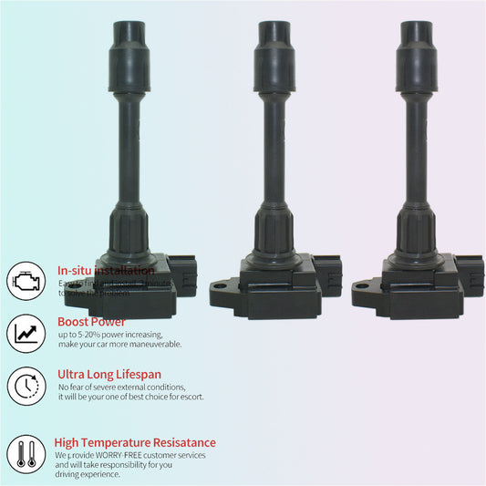 3pcs Ignition Coils for 2000-2001 for Nissan Maxima for Infiniti I30 V6 3.0L 22448-2Y007