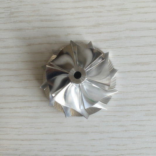 TD03 10T 35.57/46.00mm 6+6 Blade High-Performance Billet Compressor Wheel