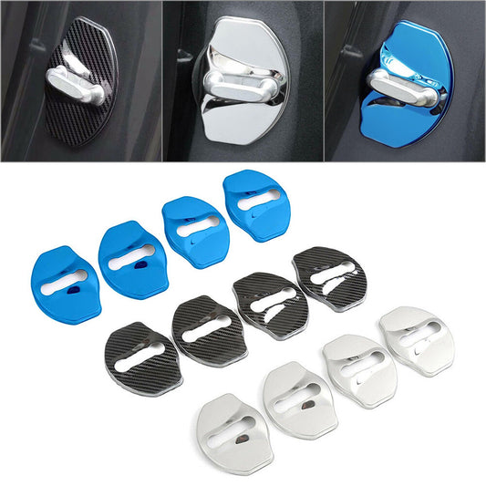 4x Protective Cover Door Lock Cover for Tesla Model 3 2018-2020 Left-hand Drive
