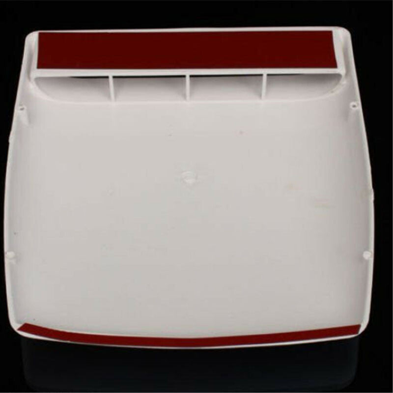 White ABS Air Flow Intake Hood Scoop Vent Bonnet Decorative Cover Universal