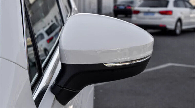 White Rearview Door Side Mirror Shell Cover Cap Left for VW for Tiguan L 2017-2018